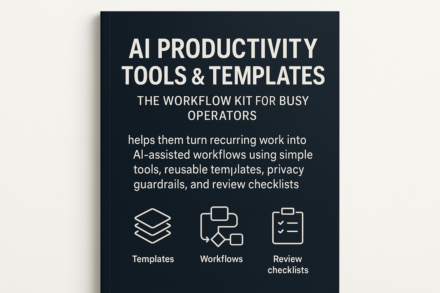 AI Productivity Tools & Templates: The Workflow Kit for Busy Operators guide cover