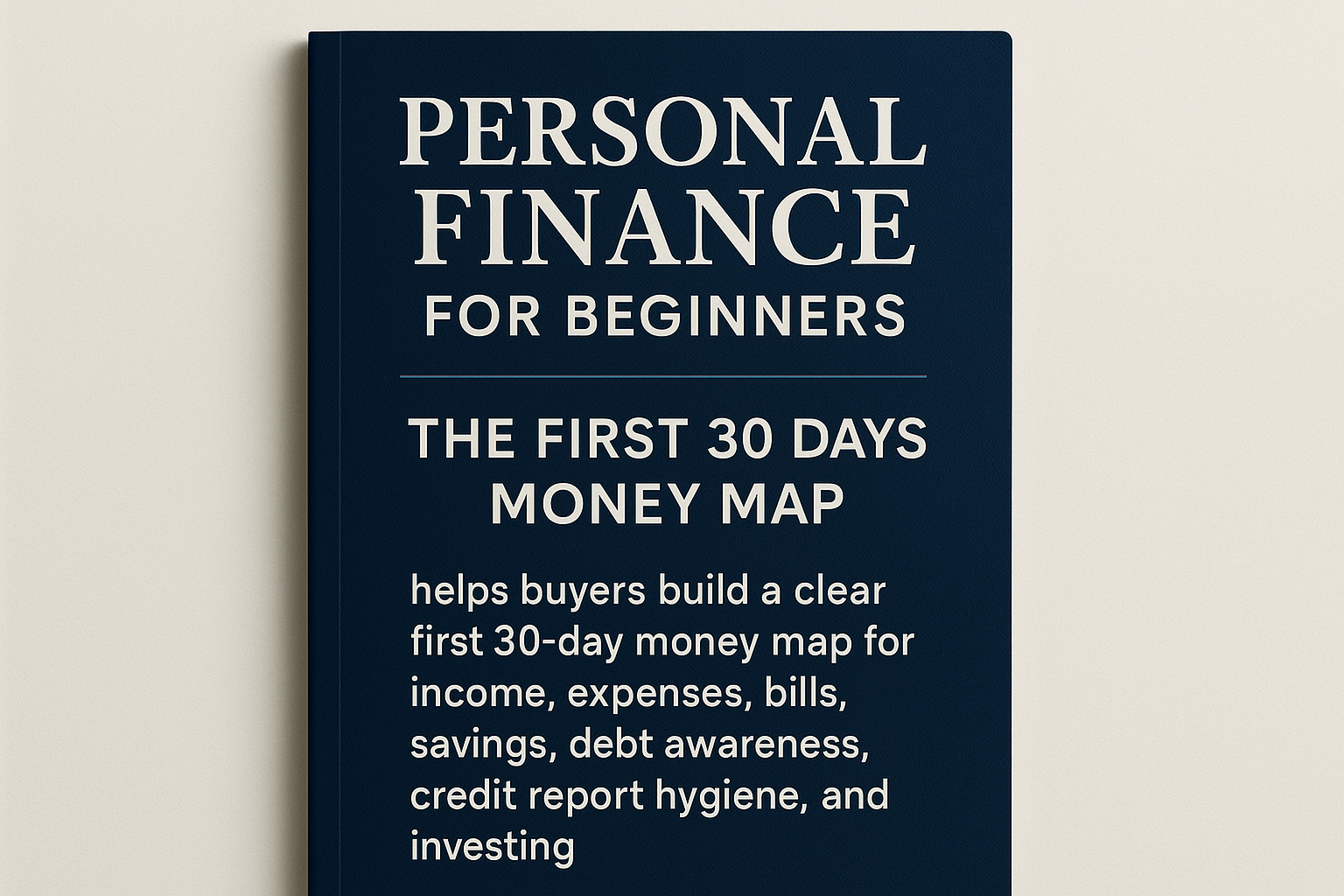 Personal Finance for Beginners: The First 30 Days Money Map guide cover