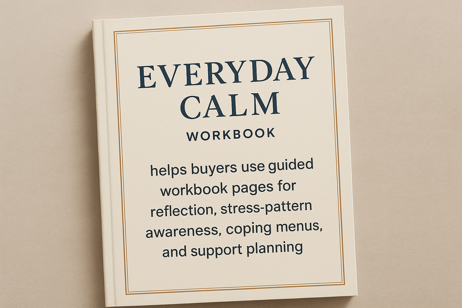 Everyday Calm Workbook guide cover
